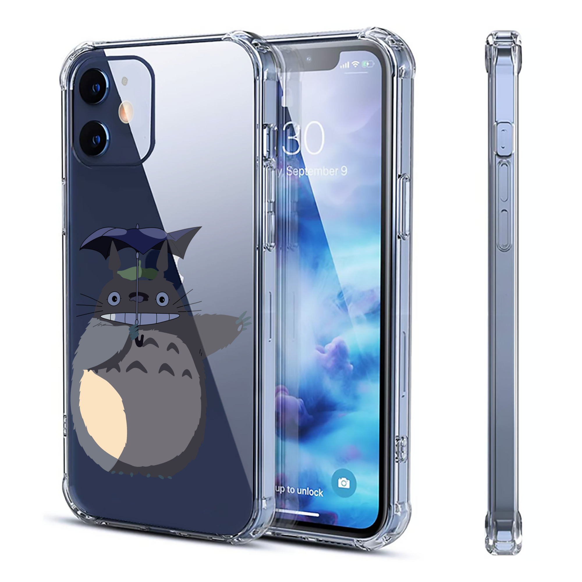 （画像用） となりのトトロ 草壁メイ 草壁サツキ My Neighbor Totoro Satsuki Kusakabe Mei Kusakabe 【iPhone 12シリーズ対応】透明スマホケース（クリアソフトケース）